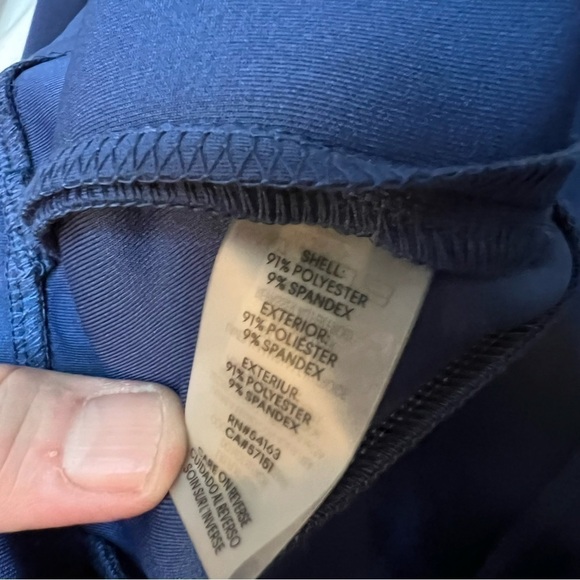 CALVIN KLEIN Size 4 Blue Grommet Neck Sleeveless Scuba Dress NWT - Picture 8 of 9